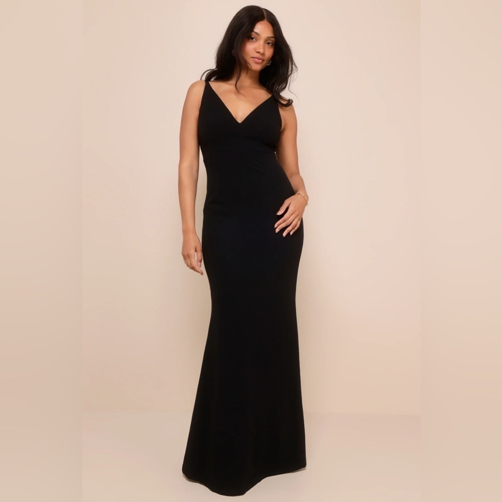 Lulus Melora black sleevelesss maxi dress Sz S NWOT - Picture 8 of 8